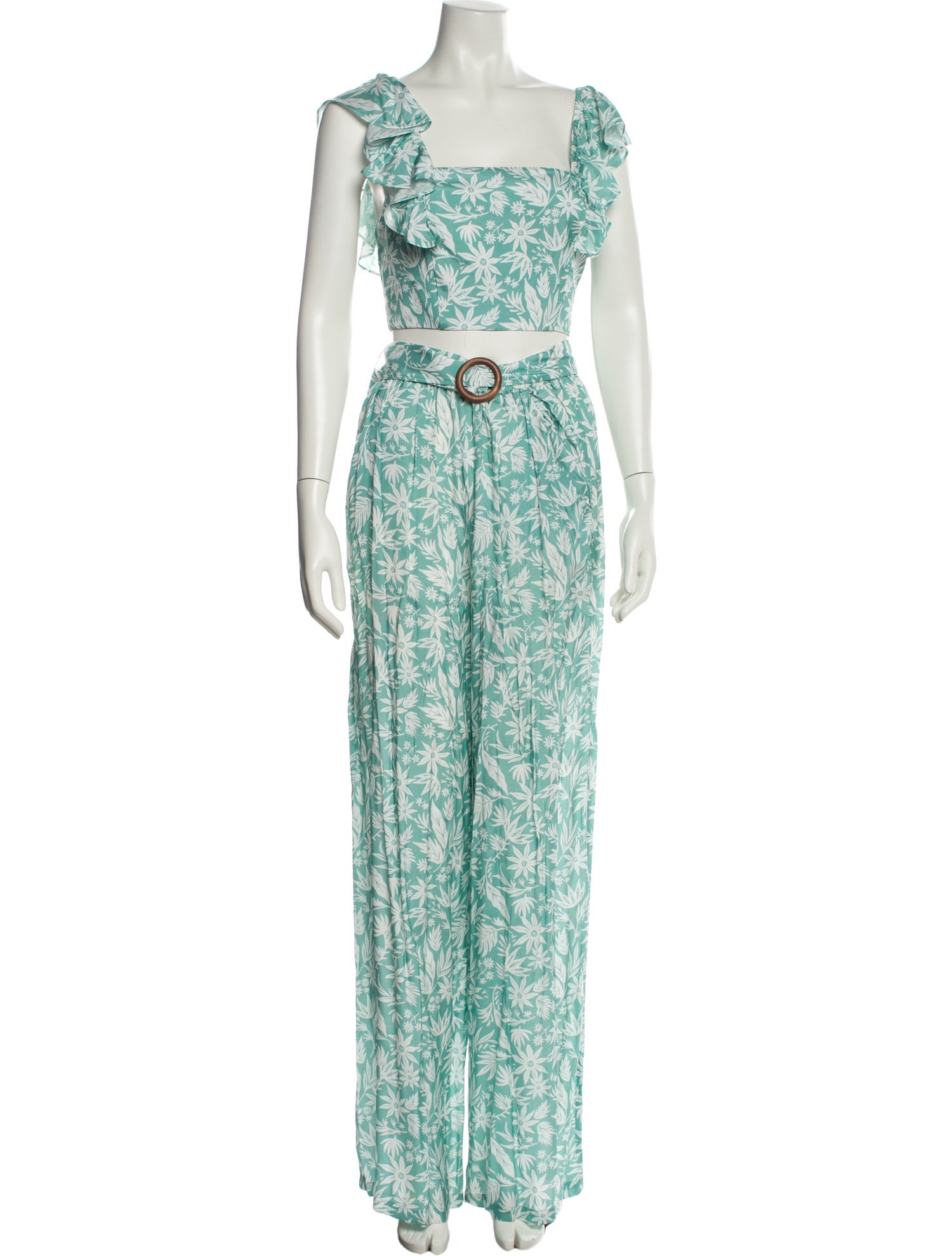 Intermix Printed Ruffle Embellishment Pant Set