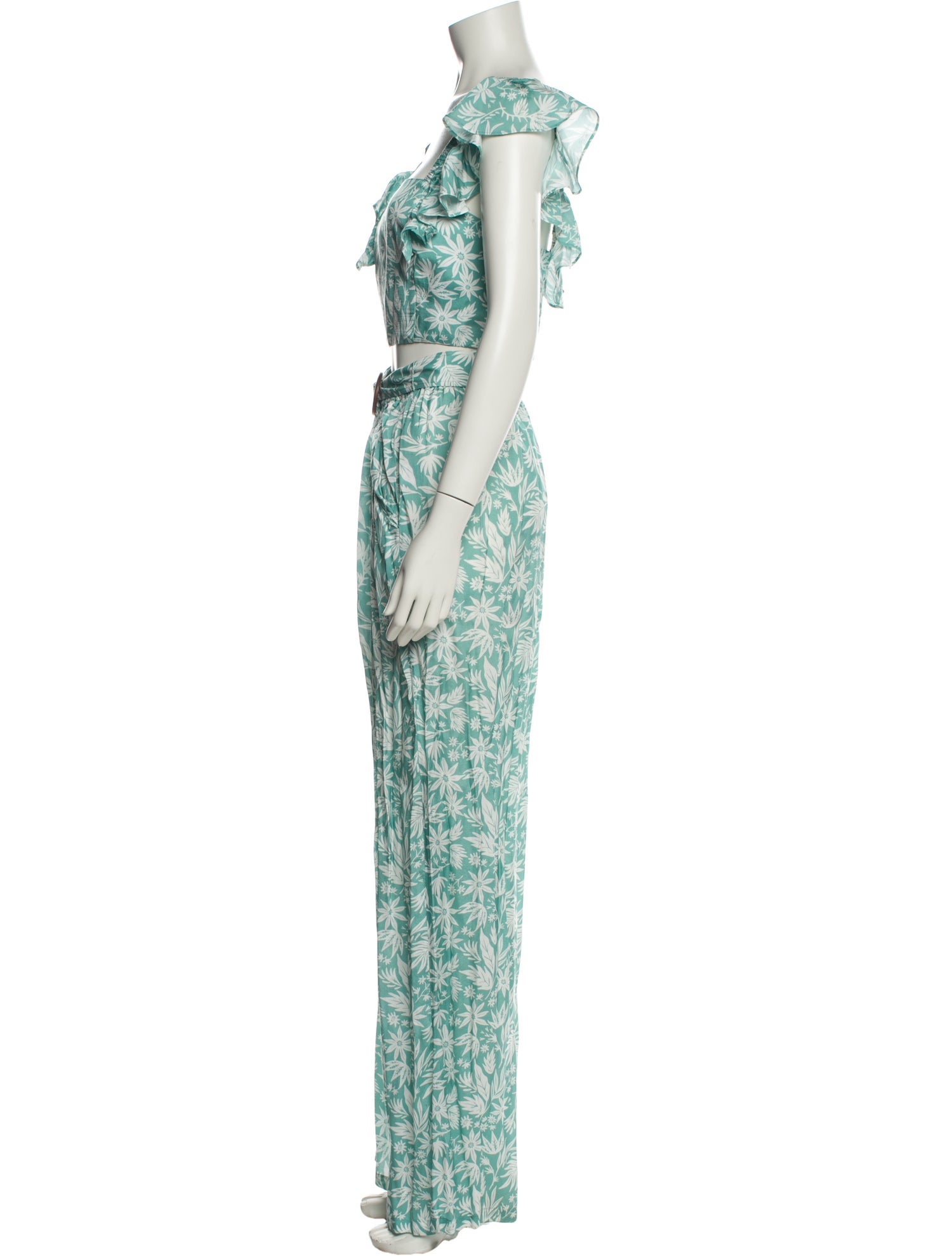 Intermix Printed Ruffle Embellishment Pant Set