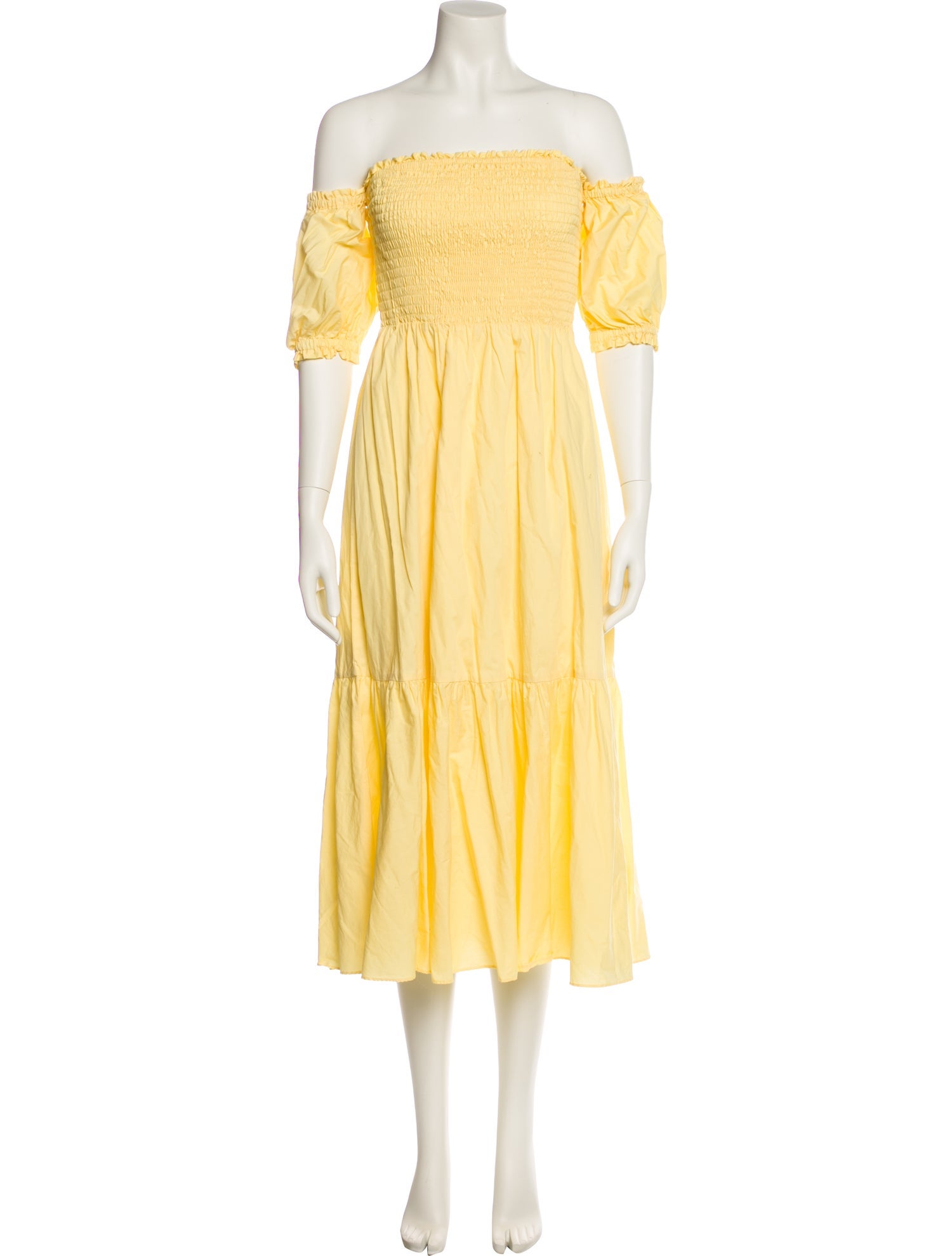 Ulla Johnson Square Neckline Long Dress - Yellow Dresses, Clothing -  WUL223338 | The RealReal