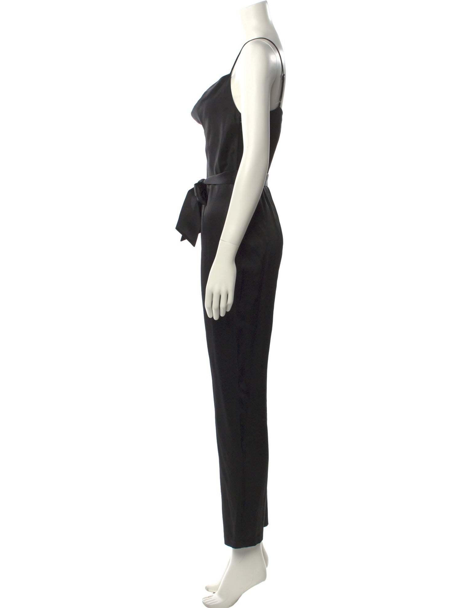 Intermix Silk Plunge Neckline Jumpsuit
