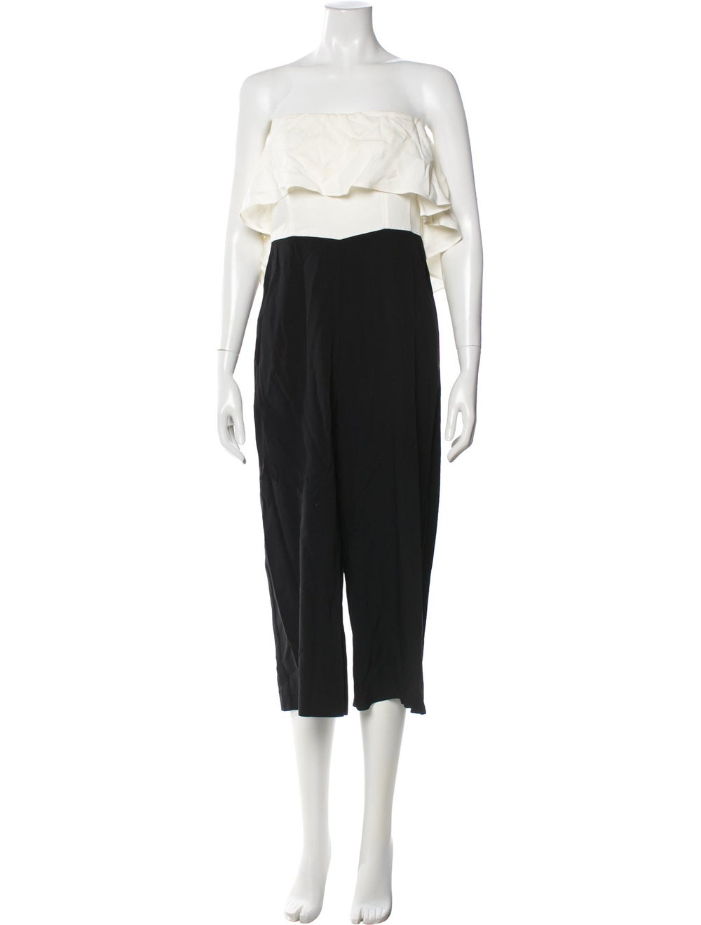 Intermix Colorblock Pattern Strapless Jumpsuit - image 1