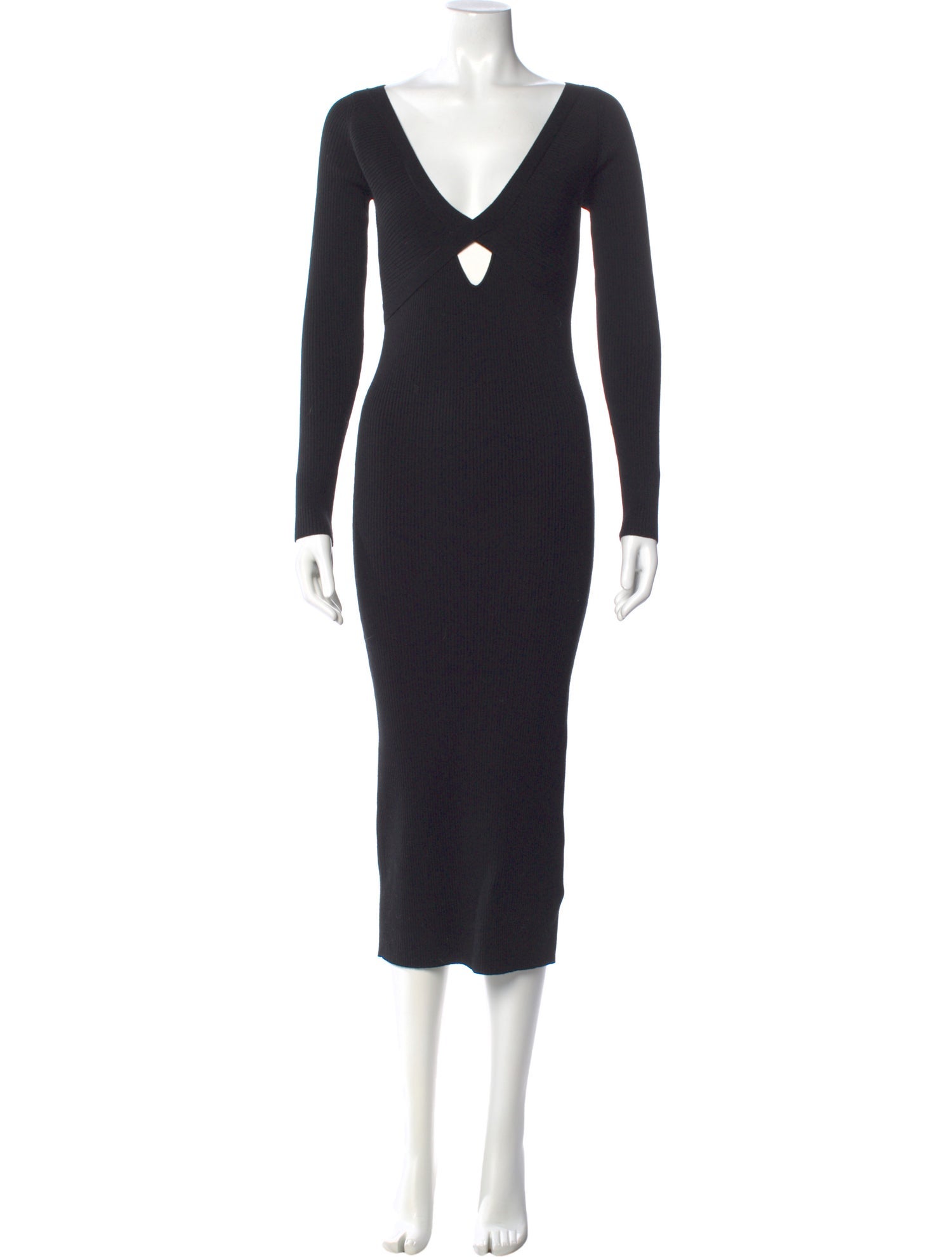 Intermix V-Neck Midi Length Dress