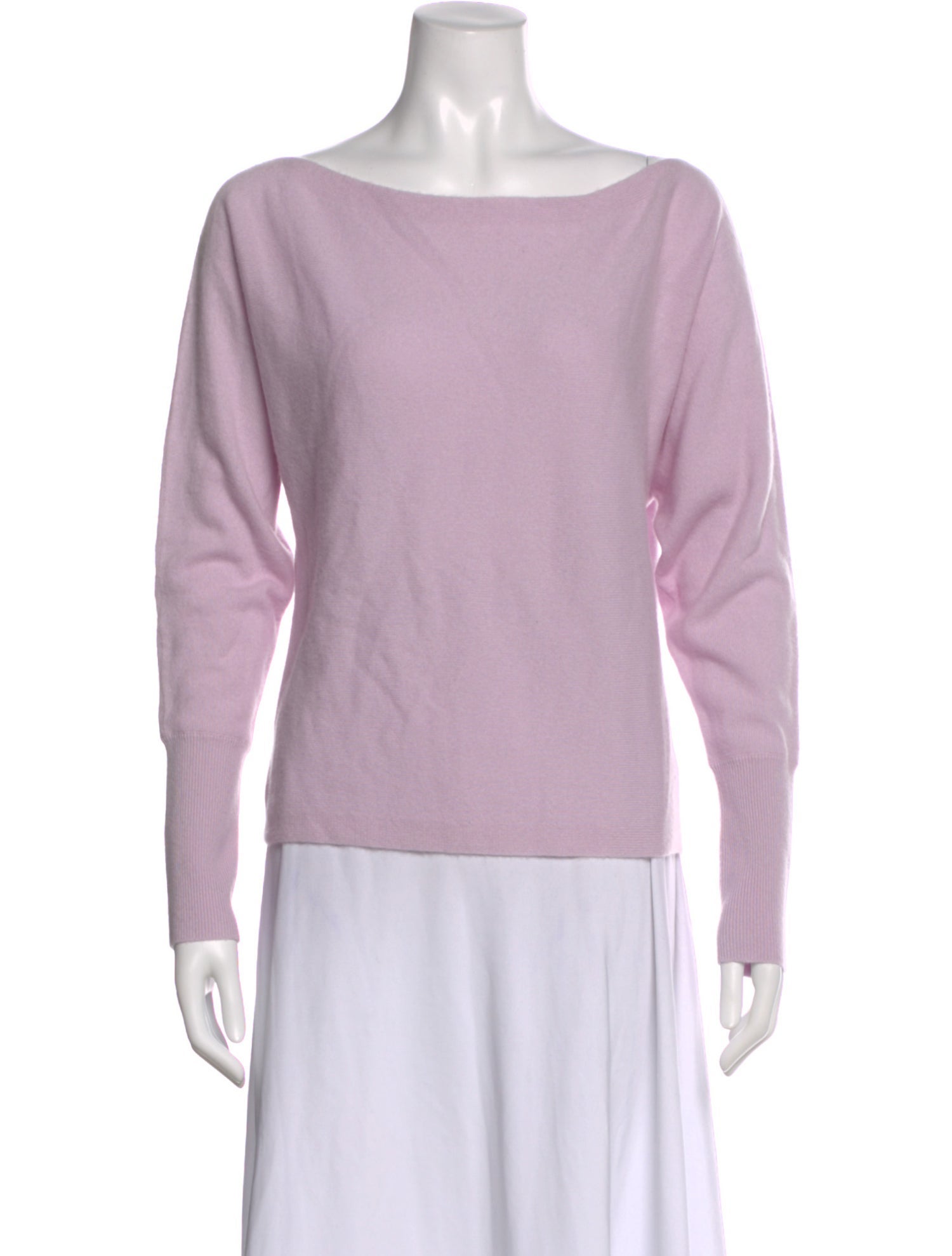 Intermix Cashmere Bateau Neckline Sweater