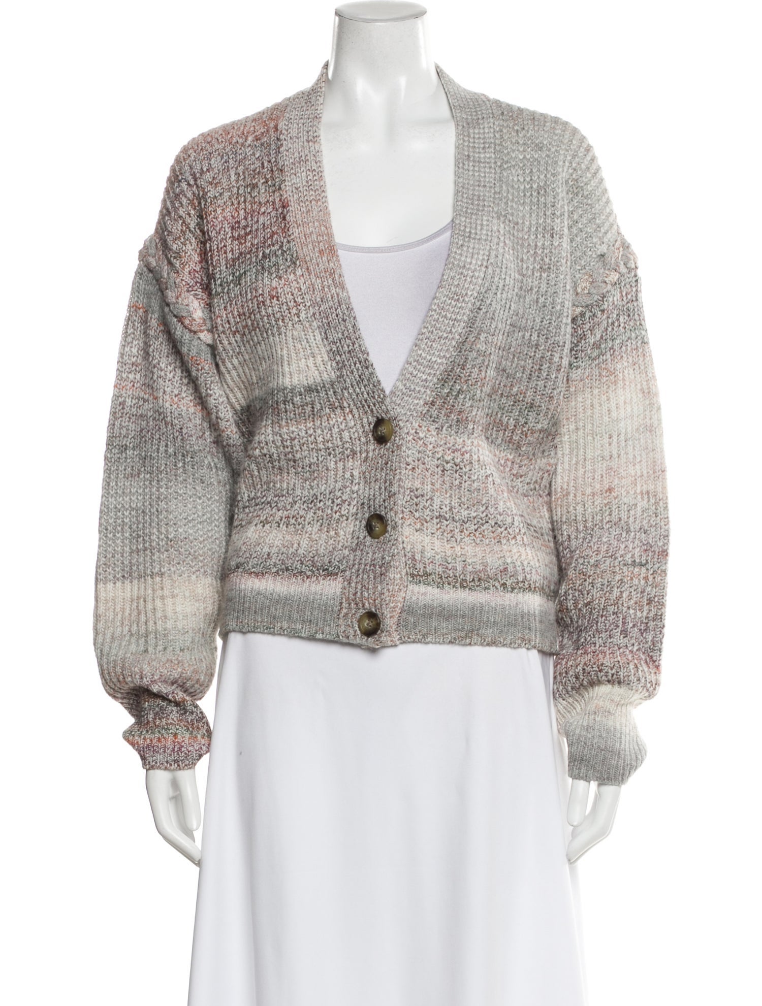 Intermix Striped V-Neck Sweater