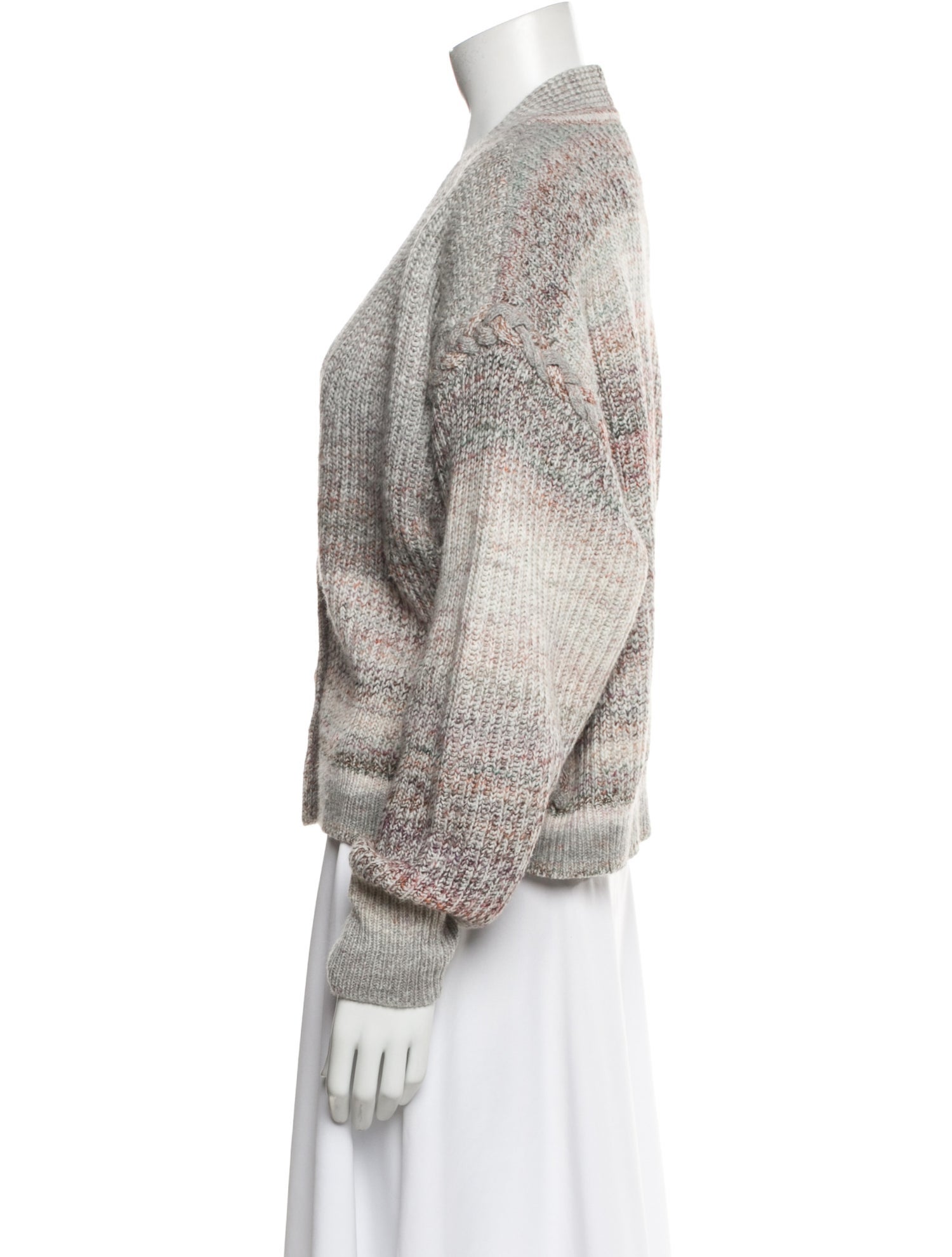 Intermix Striped V-Neck Sweater