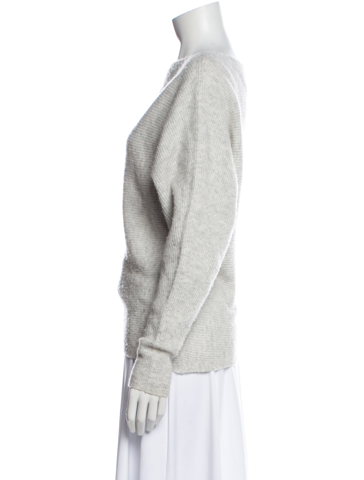 Intermix Wool Bateau Neckline Sweater