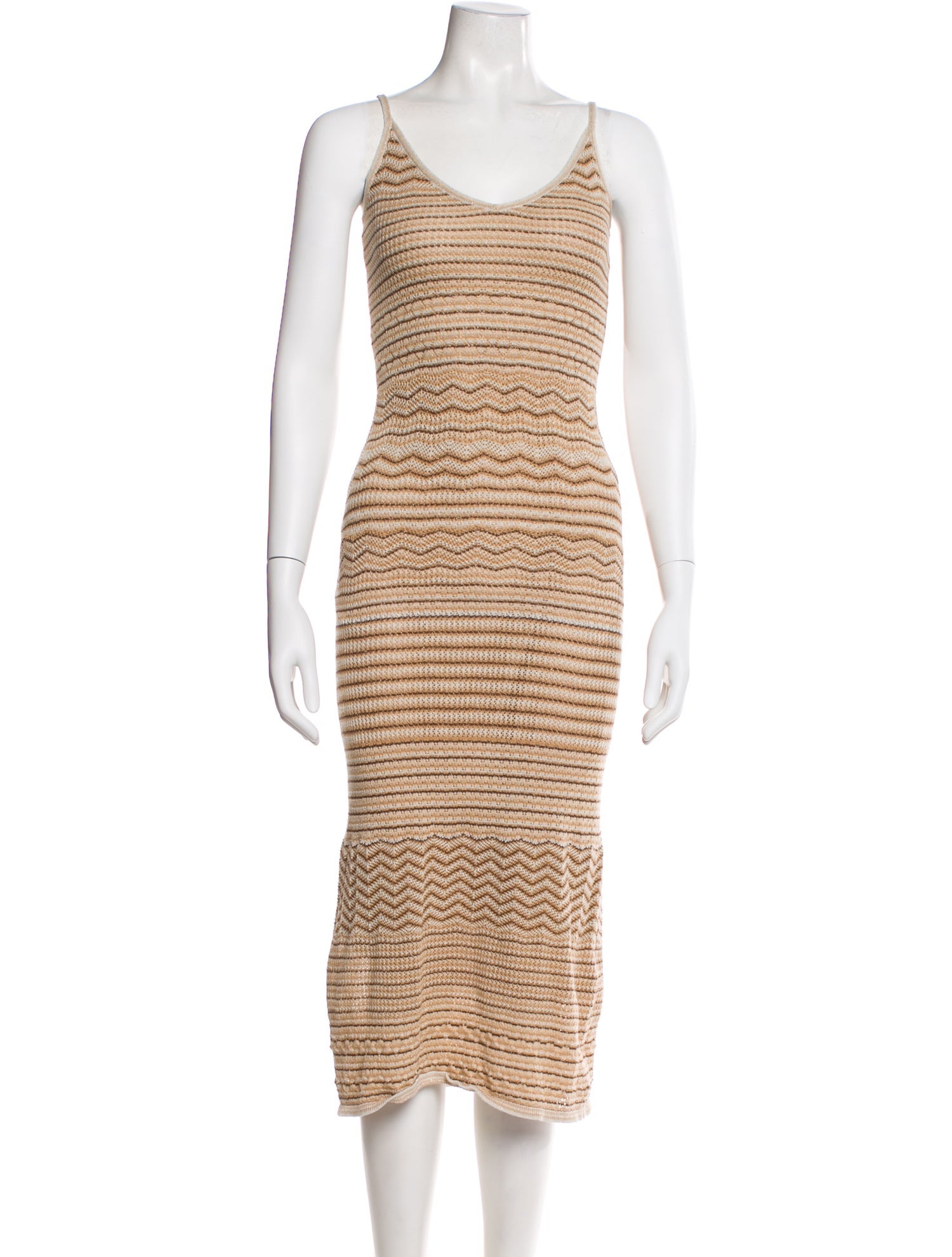 Intermix Striped Midi Length Dress