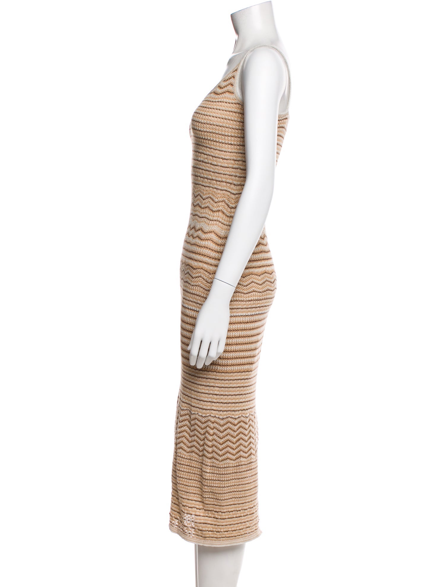 Intermix Striped Midi Length Dress