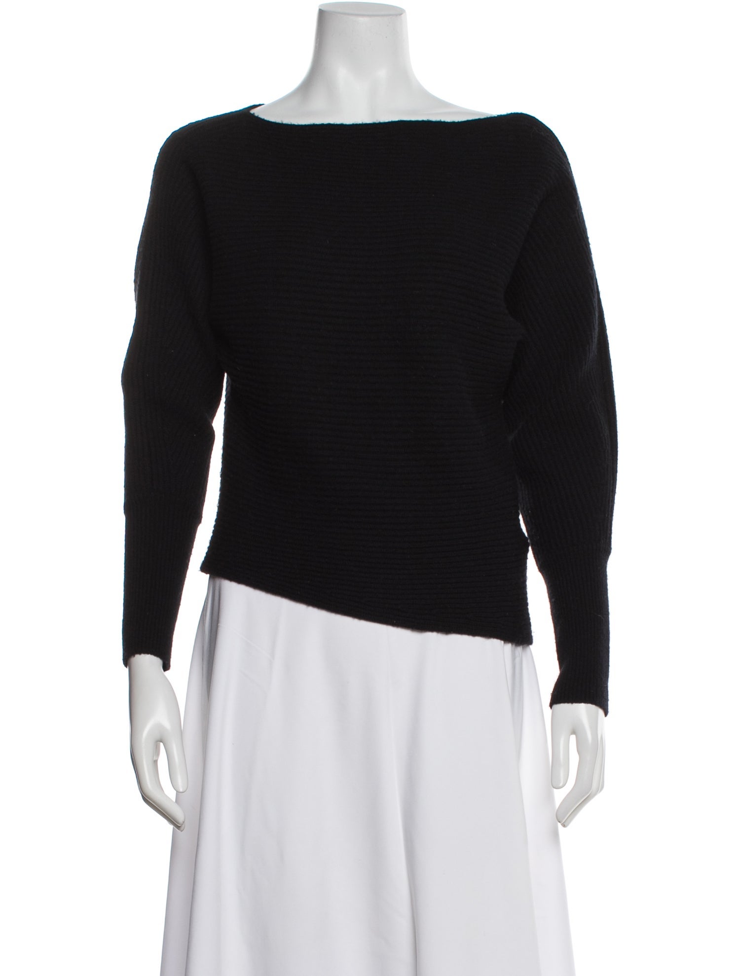 Intermix Wool Bateau Neckline Sweater