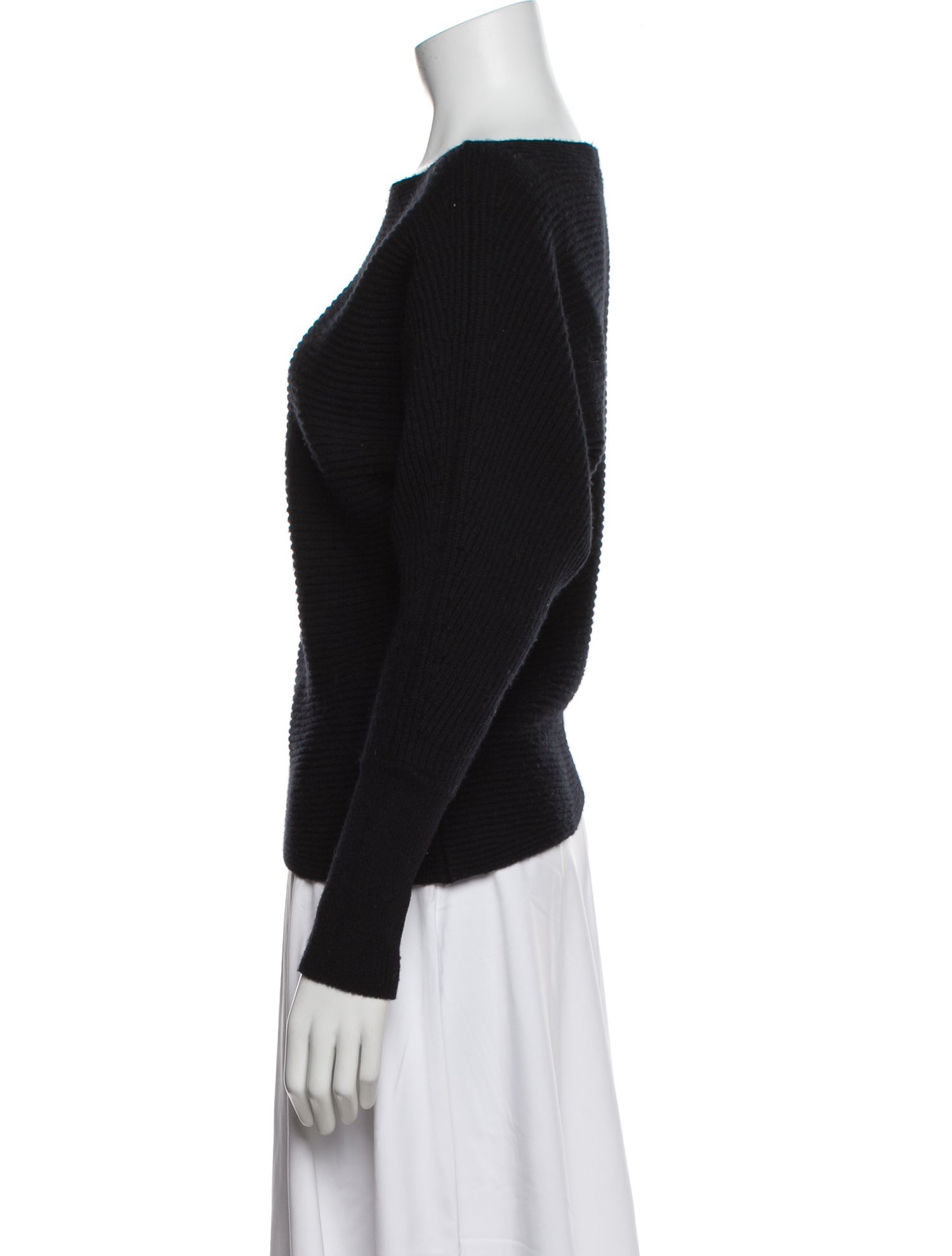 Intermix Wool Bateau Neckline Sweater