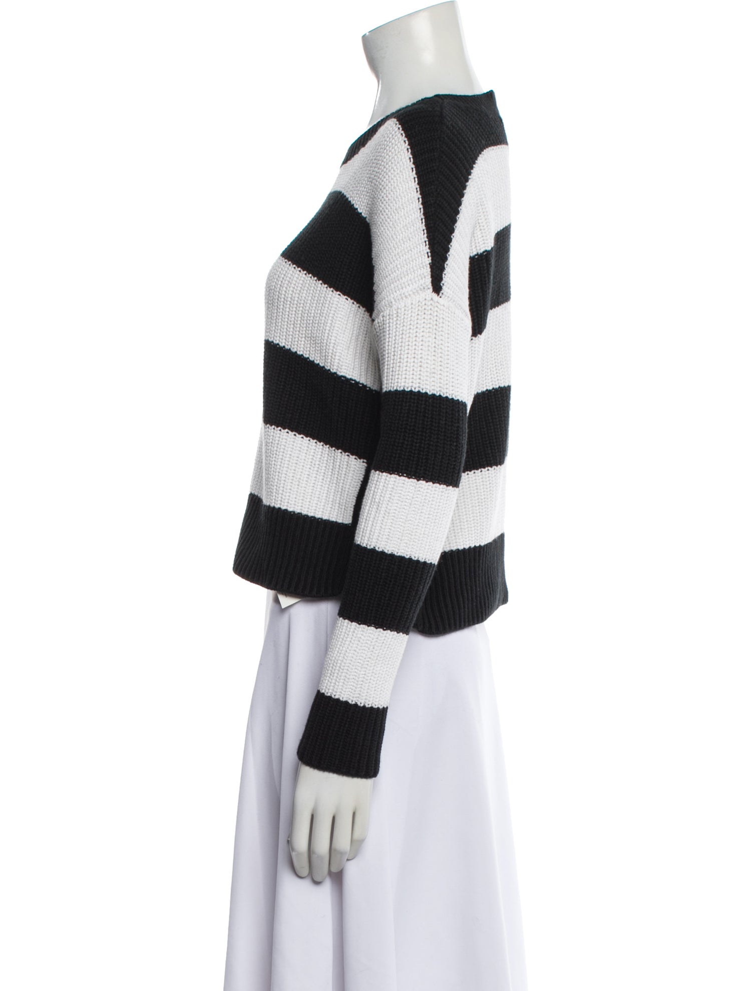 Intermix Striped Crew Neck Sweater