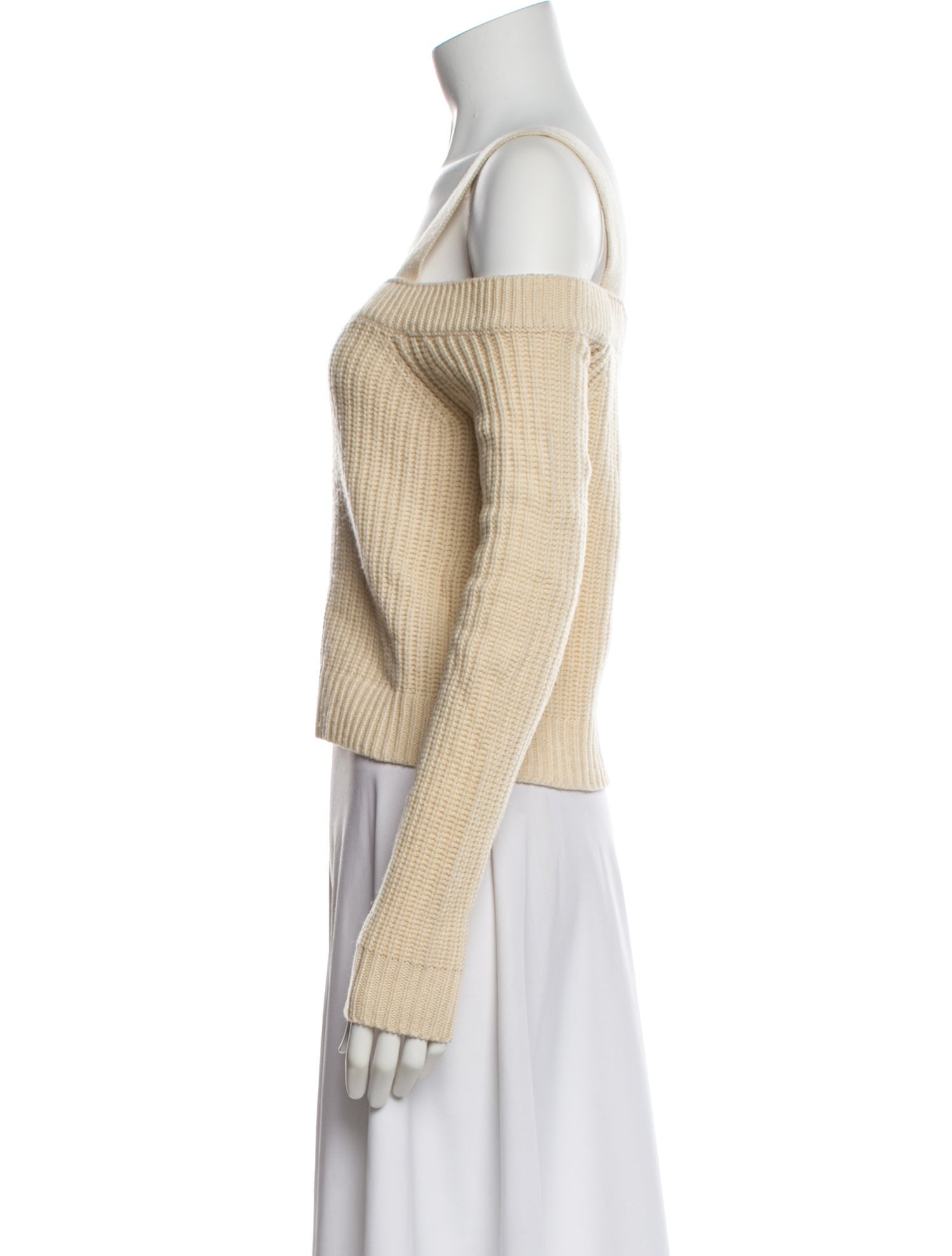 Intermix Wool Off-The-Shoulder Sweater