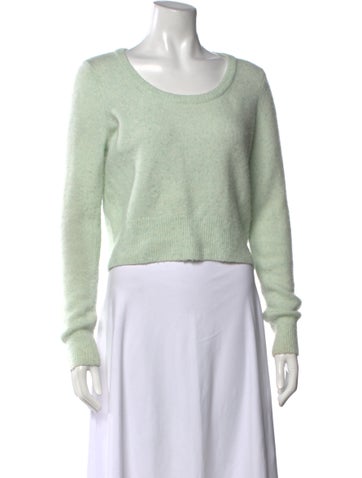 Pre-owned Intermix Crew Neck Sweater In Green