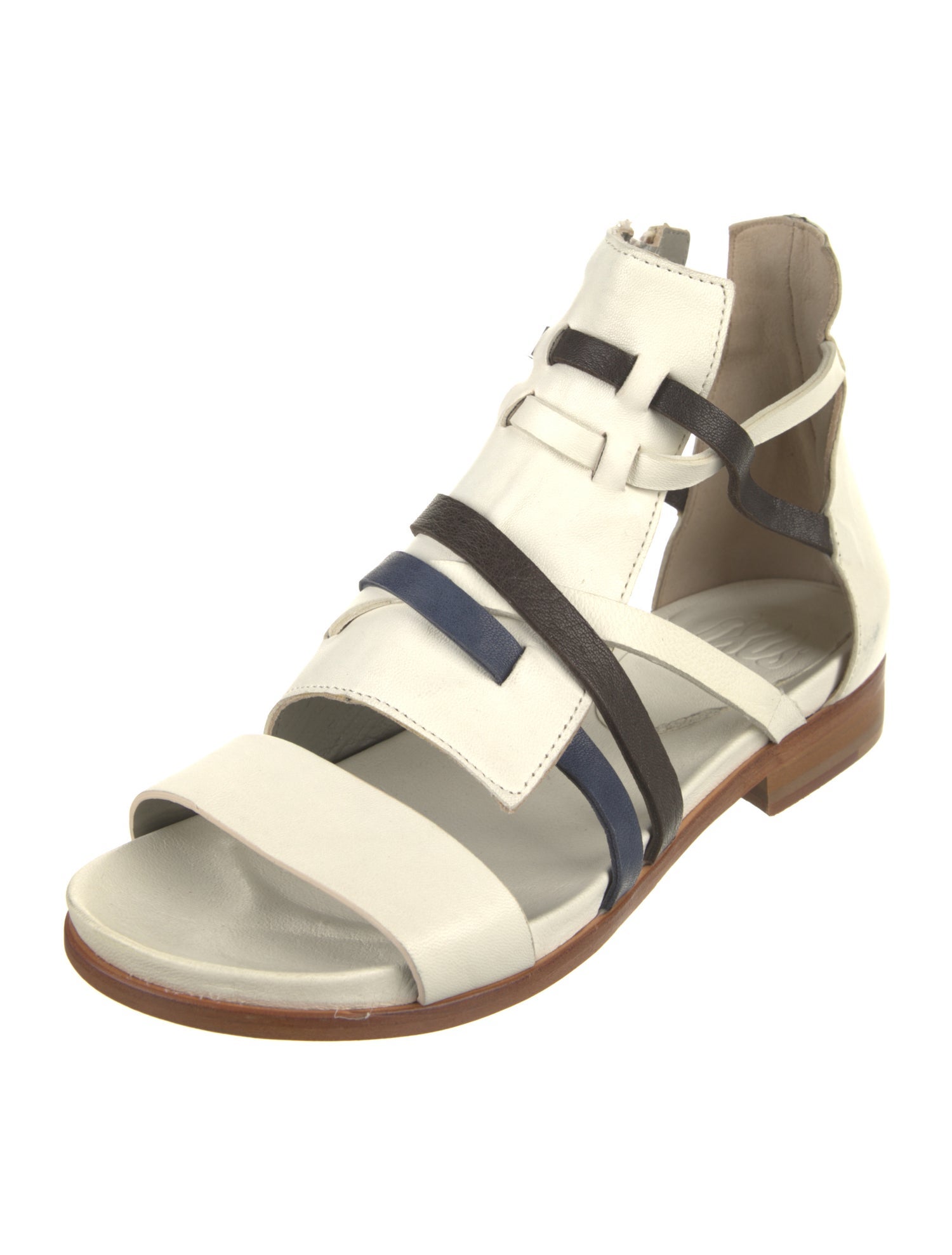 Ixos Leather Printed Gladiator Sandals