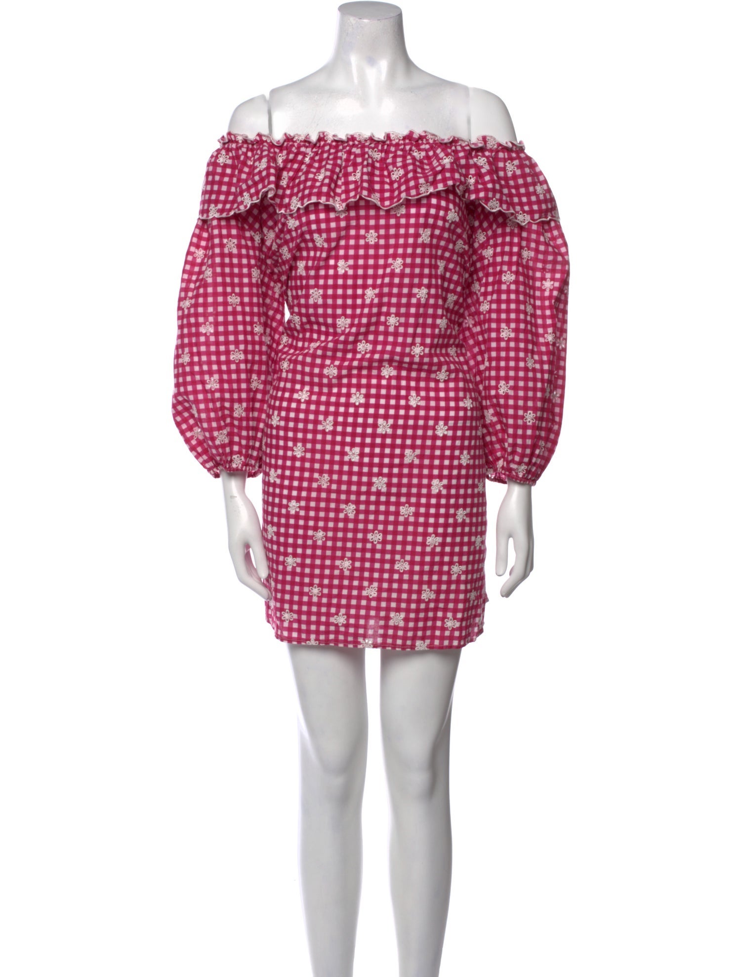 RIXO Plaid Print Mini Dress