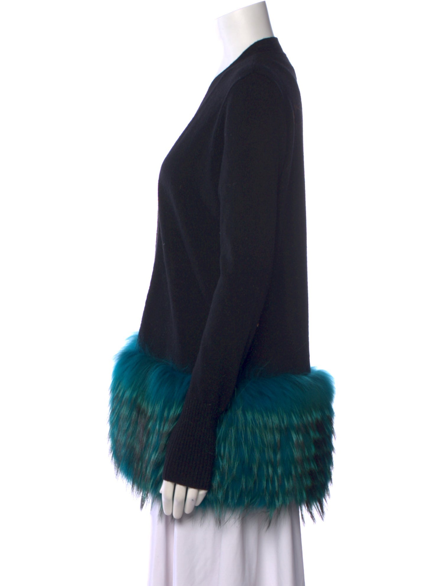 Izaak Azanei Merino Wool Colorblock Pattern Sweater