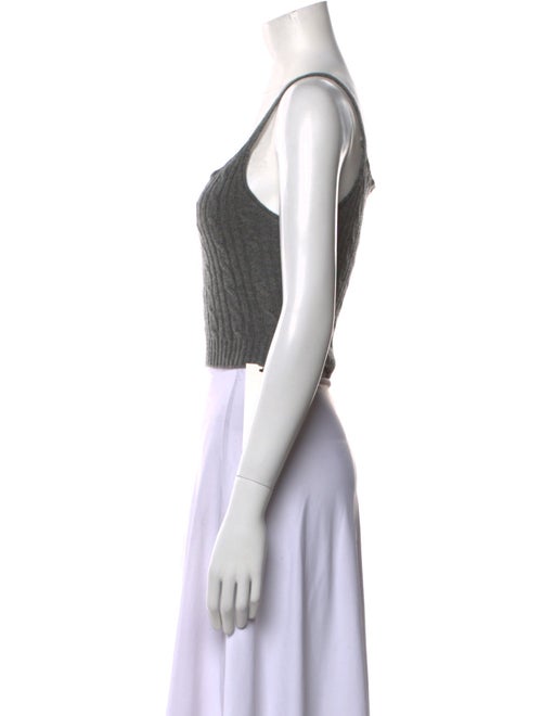 Izaak Azanei Merino Wool Square Neckline Crop Top