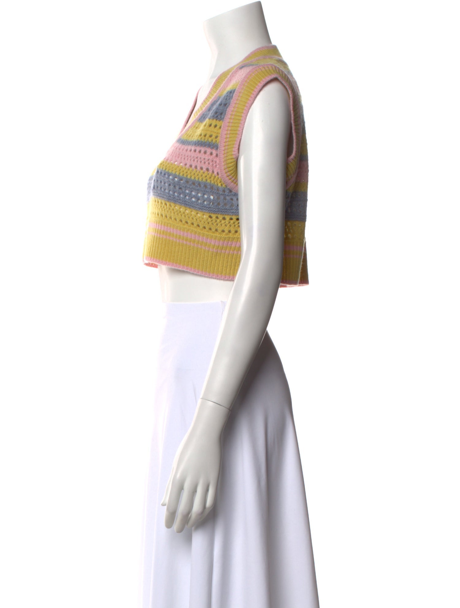 Izaak Azanei Merino Wool Striped Crop Top w/ Tags