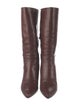 Inez Embossed Leather Riding Boots