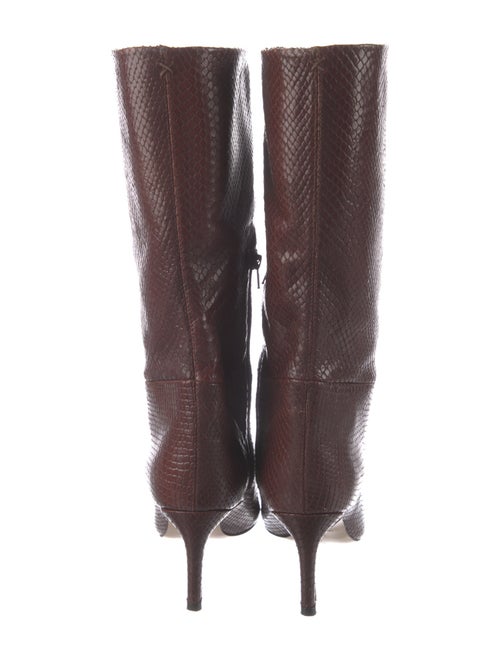Inez Embossed Leather Riding Boots