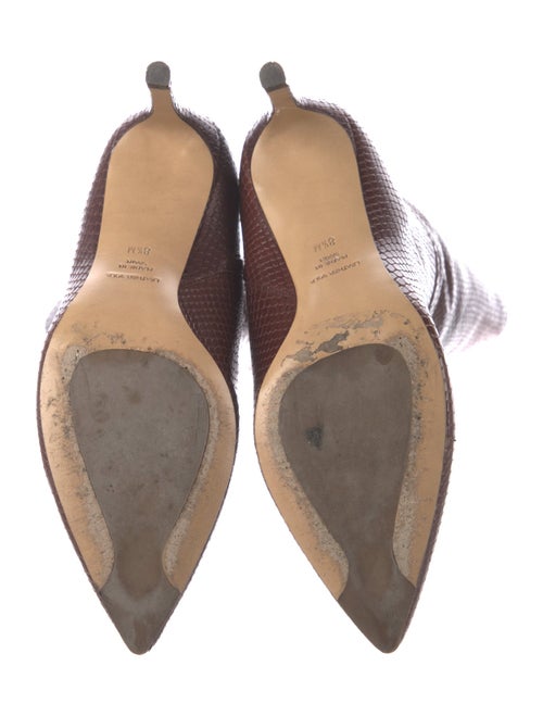 Inez Embossed Leather Riding Boots