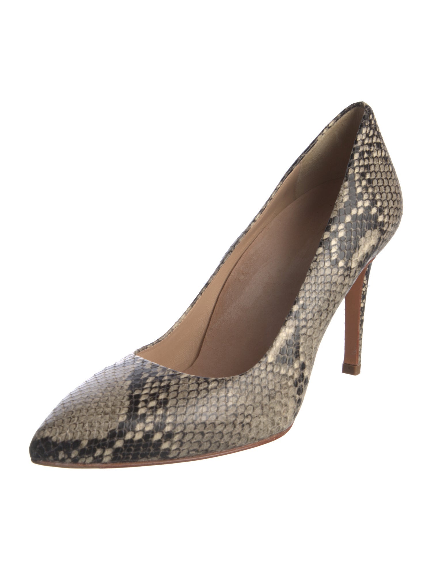 Inez Leather Animal Print Pumps