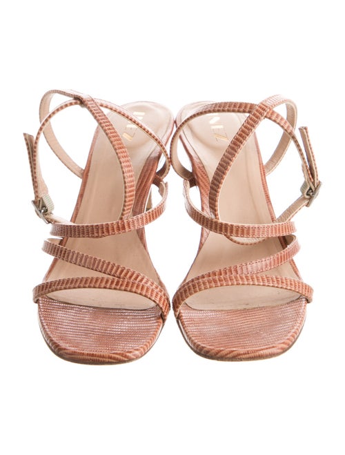 Inez Leather Patterned Sandals