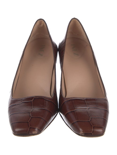 Inez Embossed Leather Printed Pumps