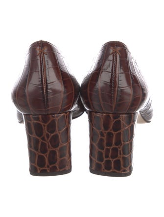 Inez Embossed Leather Printed Pumps