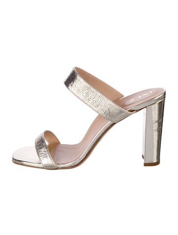 Inez Sandals Embossed Leather Slides 9.5