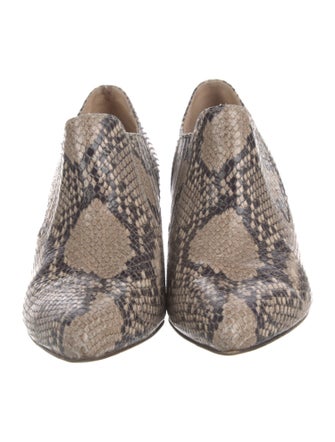 Inez Embossed Leather Animal Print Pumps