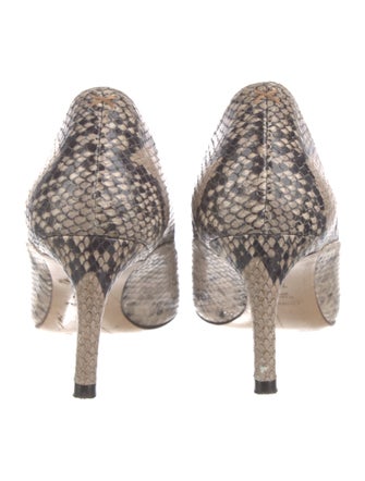Inez Embossed Leather Animal Print Pumps