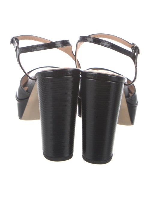 Inez Embossed Leather Sandals