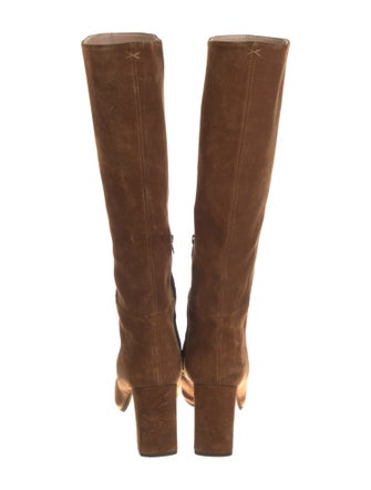 Inez Suede Leather Trim Embellishment Boots