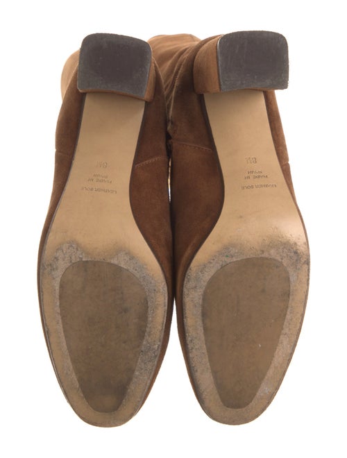 Inez Suede Leather Trim Embellishment Boots