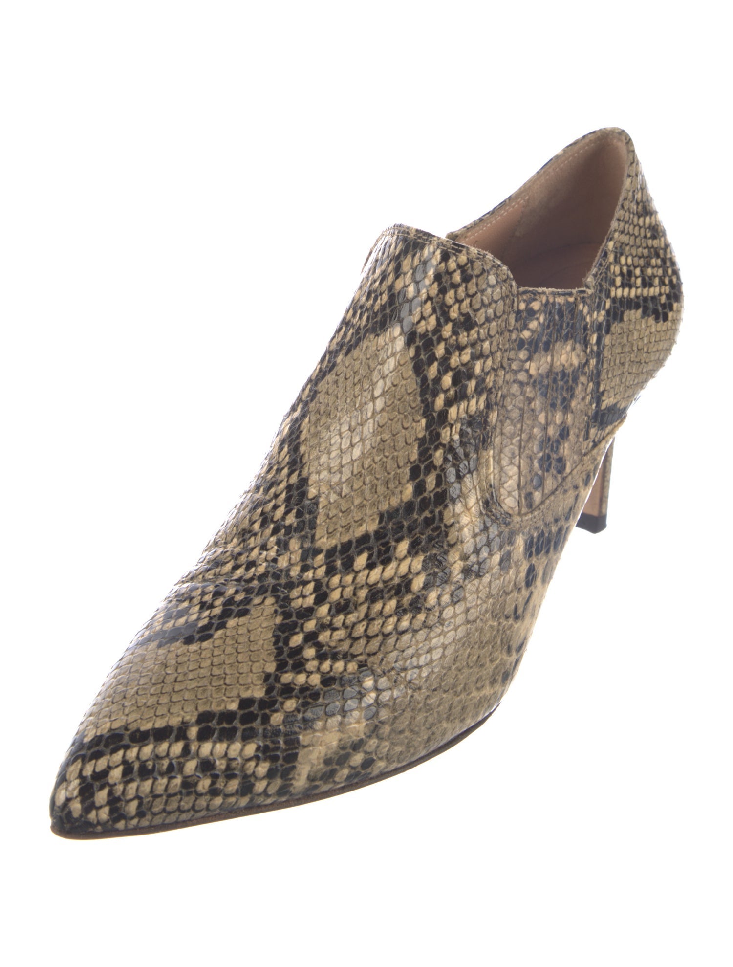 Inez Embossed Leather Animal Print Pumps