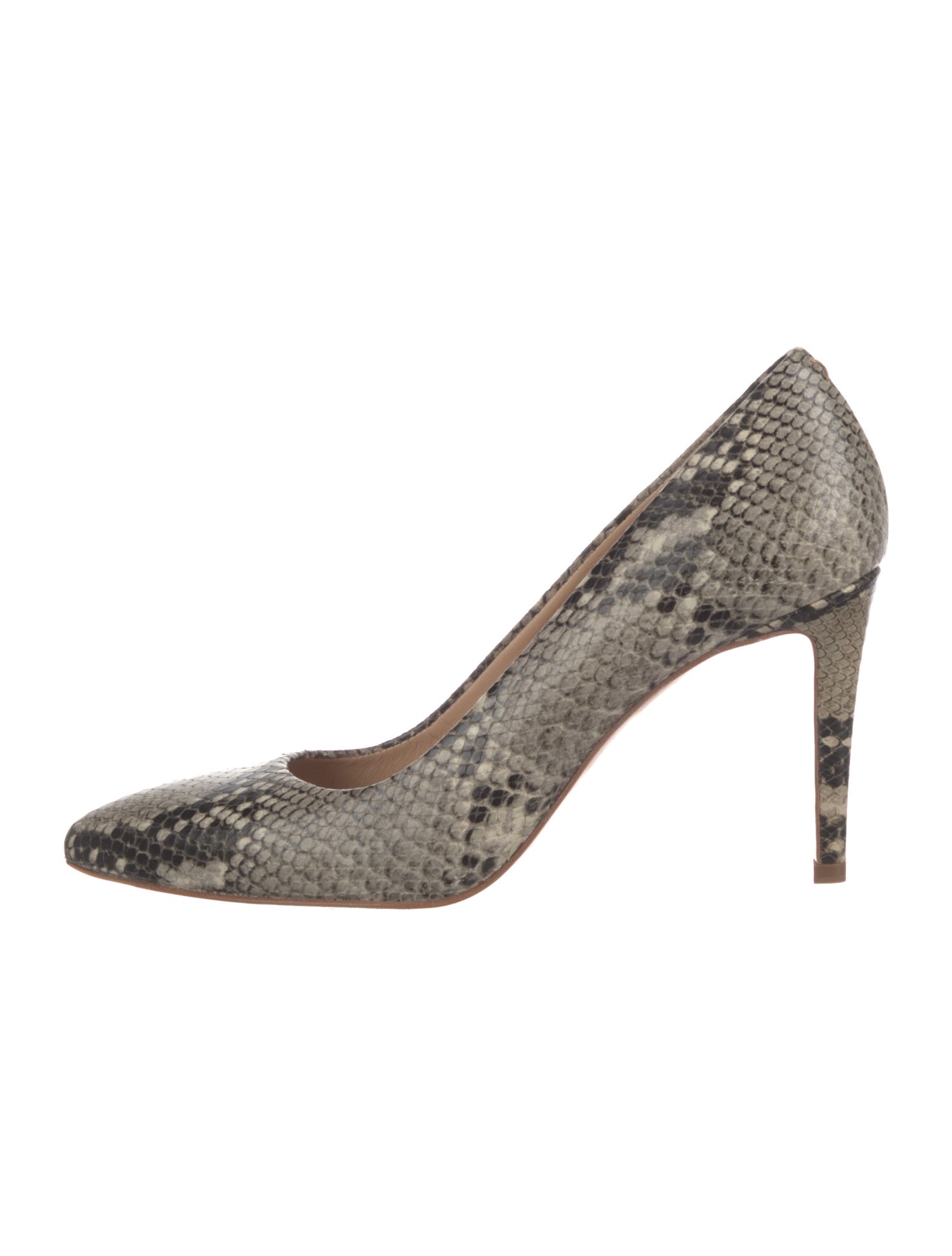 Inez Embossed Leather Animal Print Pumps