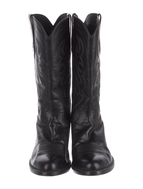 J. B. Hill Leather Embroidered Accent Western Boots