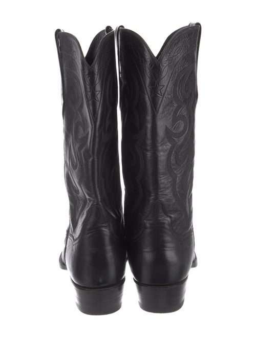 J. B. Hill Leather Embroidered Accent Western Boots