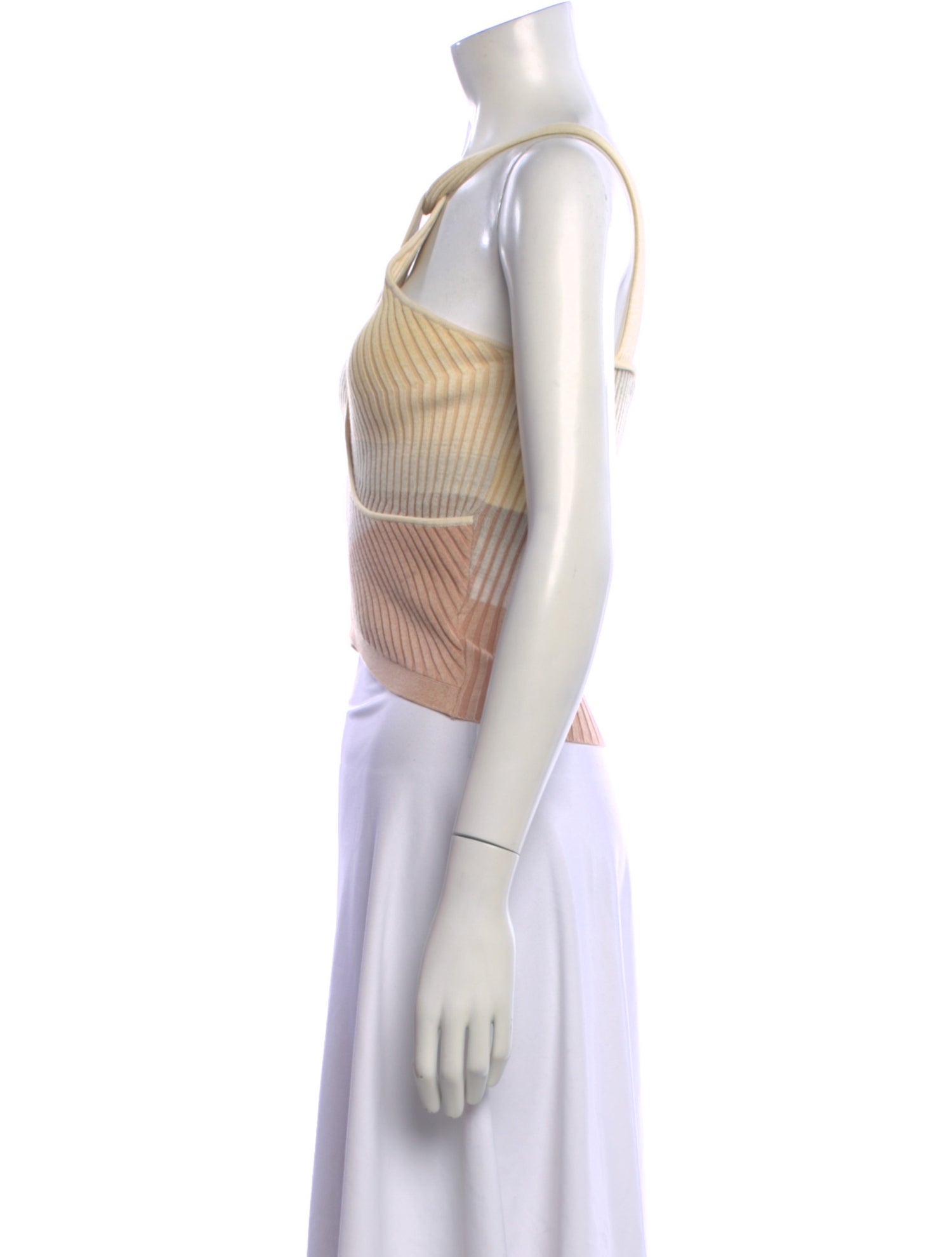 Jonathan Simkhai Colorblock Pattern Halterneck Crop Top