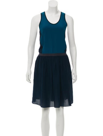 Jonathan Simkhai Dresses Silk Colorblock Dress XS