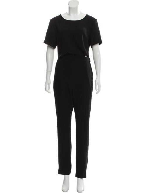 Jonathan Simkhai Short Sleeve Wide-Leg Jumpsuit Bl
