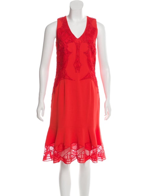 Jonathan Simkhai Flared Midi Dress Red