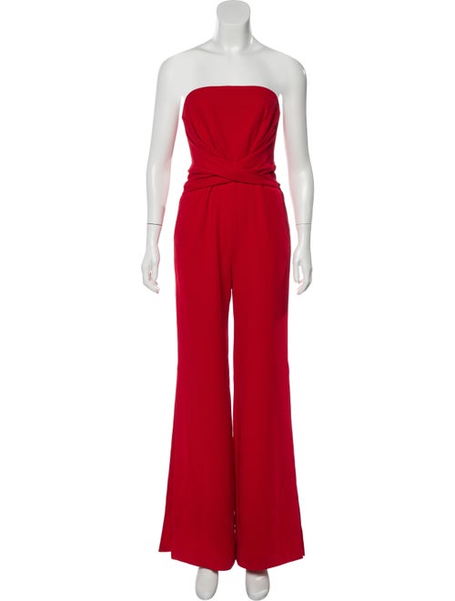 Jonathan Simkhai Strapless Jumpsuit Red