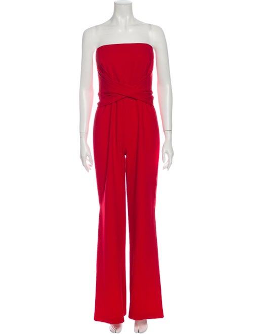 Jonathan Simkhai Strapless Jumpsuit Red