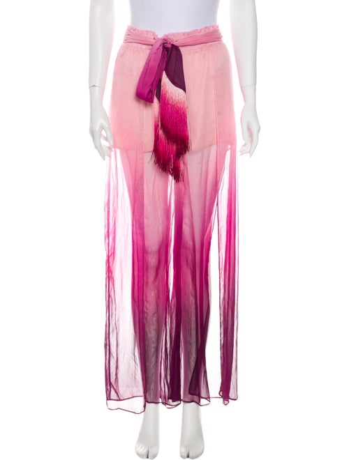 Jonathan Simkhai Printed Wide Leg Pants Pink