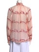 Jonathan Simkhai Floral Print Mock Neck Blouse