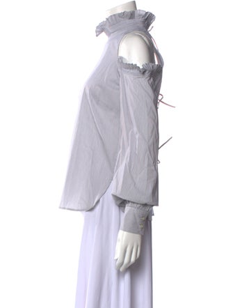 Jonathan Simkhai Mock Neck Long Sleeve Blouse