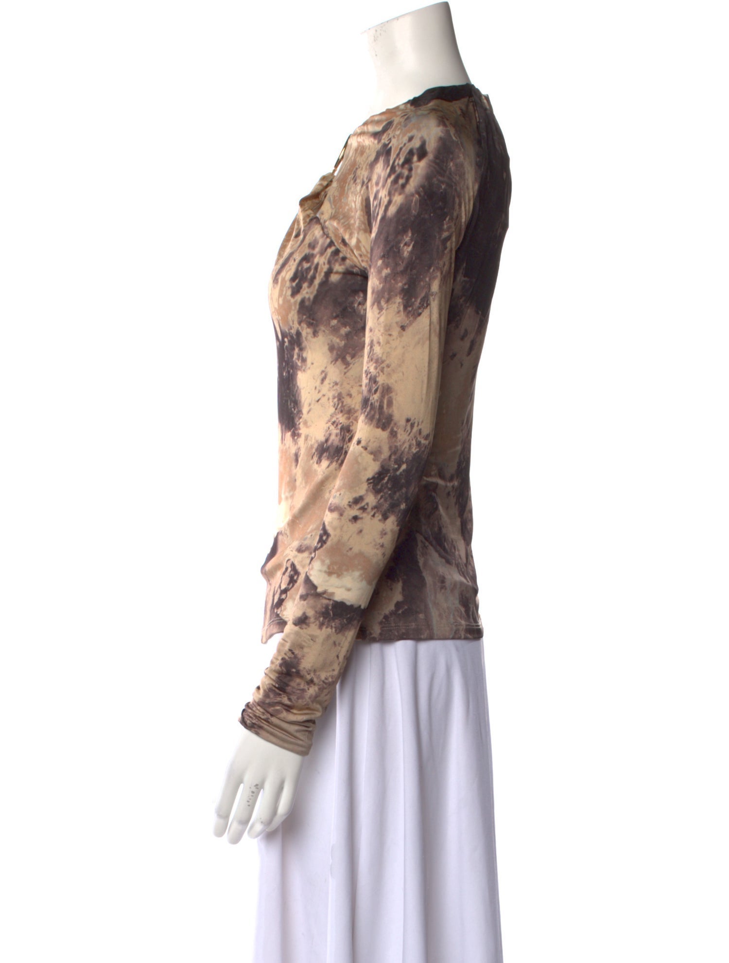 Jonathan Simkhai Tie-Dye Print Crew Neck Blouse w/ Tags