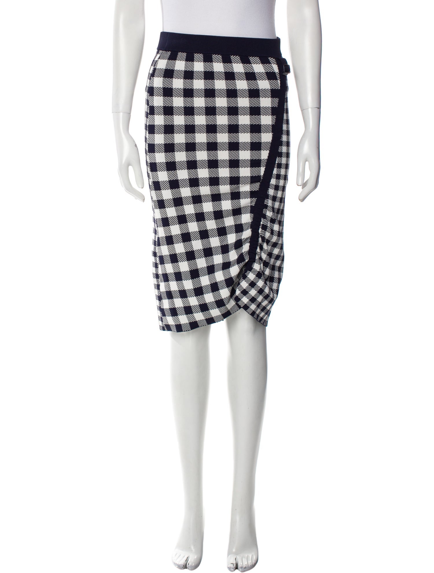 Jonathan Simkhai Plaid Print Knee-Length Skirt w/ Tags
